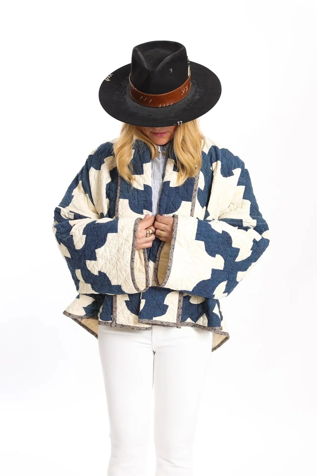 Blue and White Box Jacket