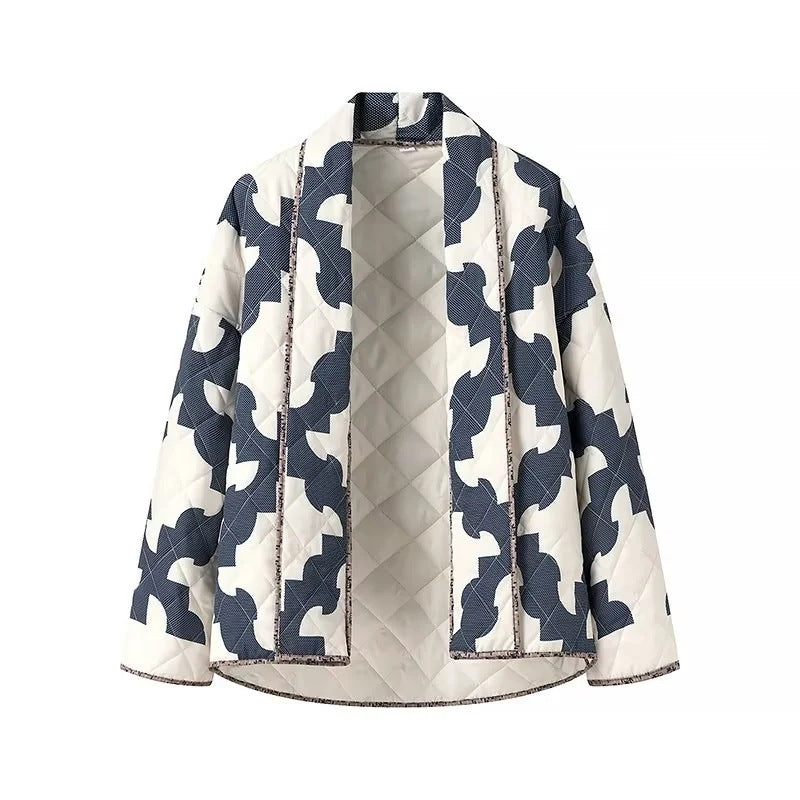 Blue and White Box Jacket