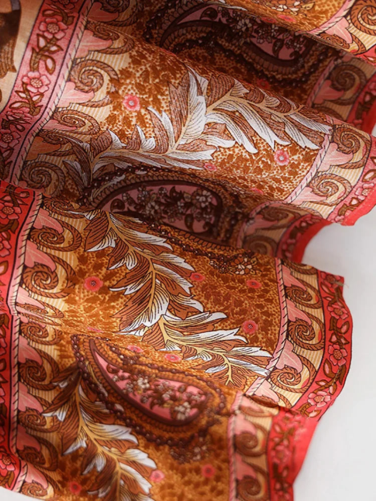 Fitshinling Bohemian Summer Beach Kimono Women Clothing Print Floral Holiday Bikini Cover Up Swimwear Cotton Vintage Cardigan