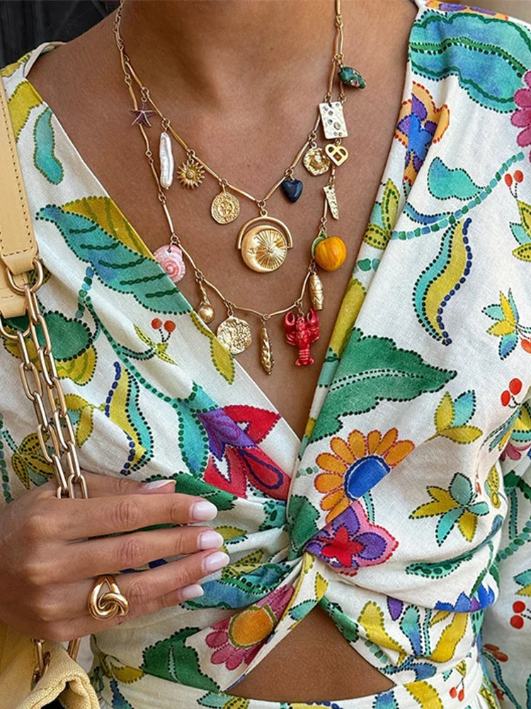 Elegant Printed Dress