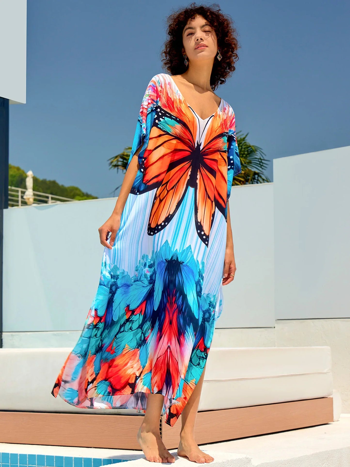 Plus Size Boho Dress/butterfly