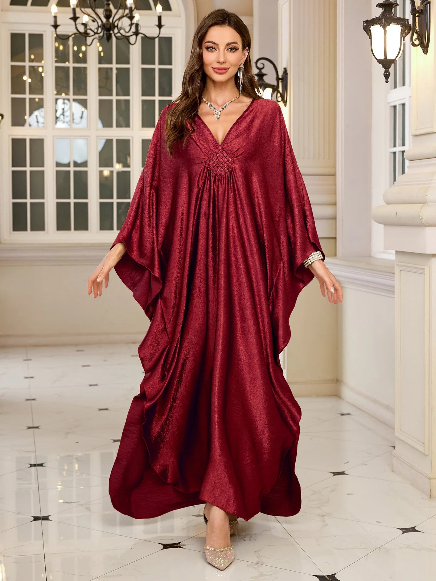 Plus Size Kaftan In Gold