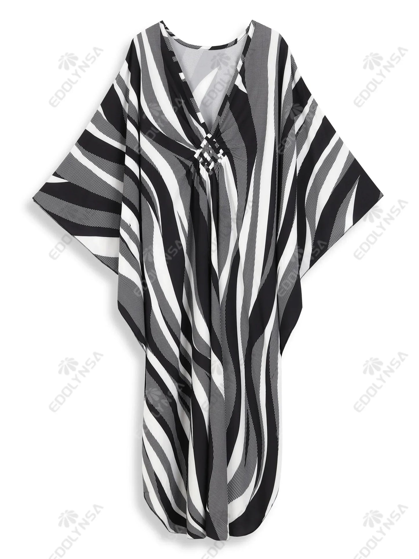 Summer Causal Striped Print Kaftan