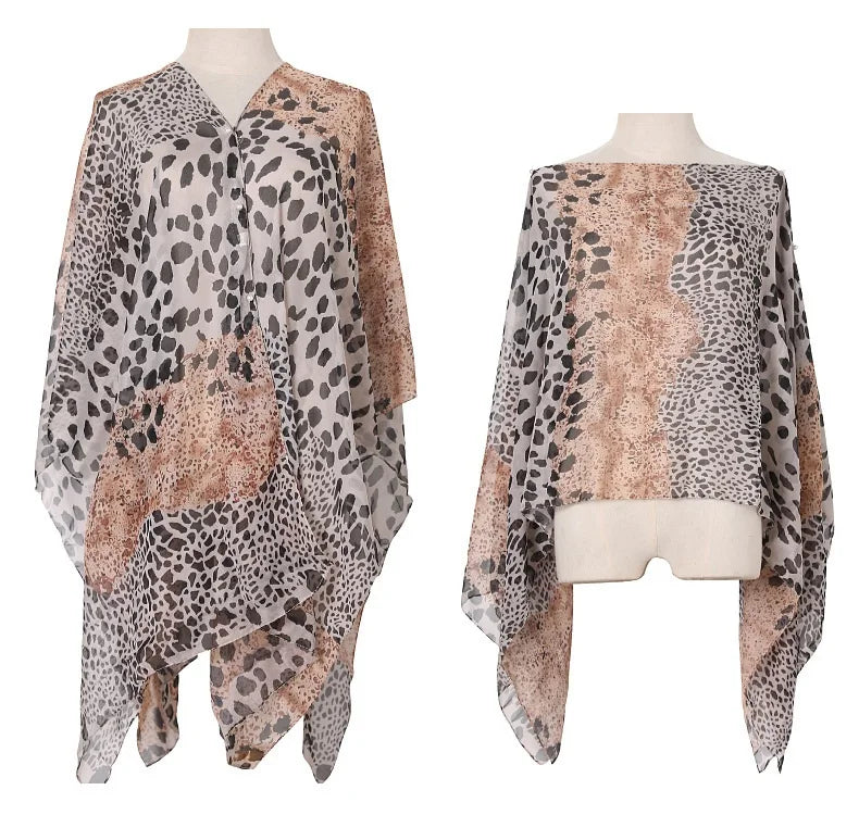 Women  Leopard Print Shawl