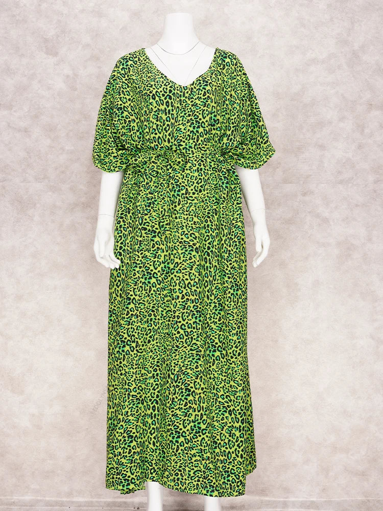 Leopard Printed Causal Maxi dress