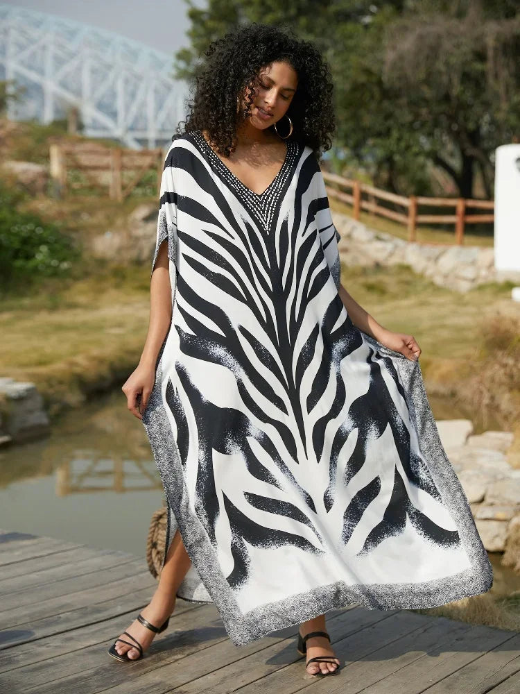 Black Striped Robe