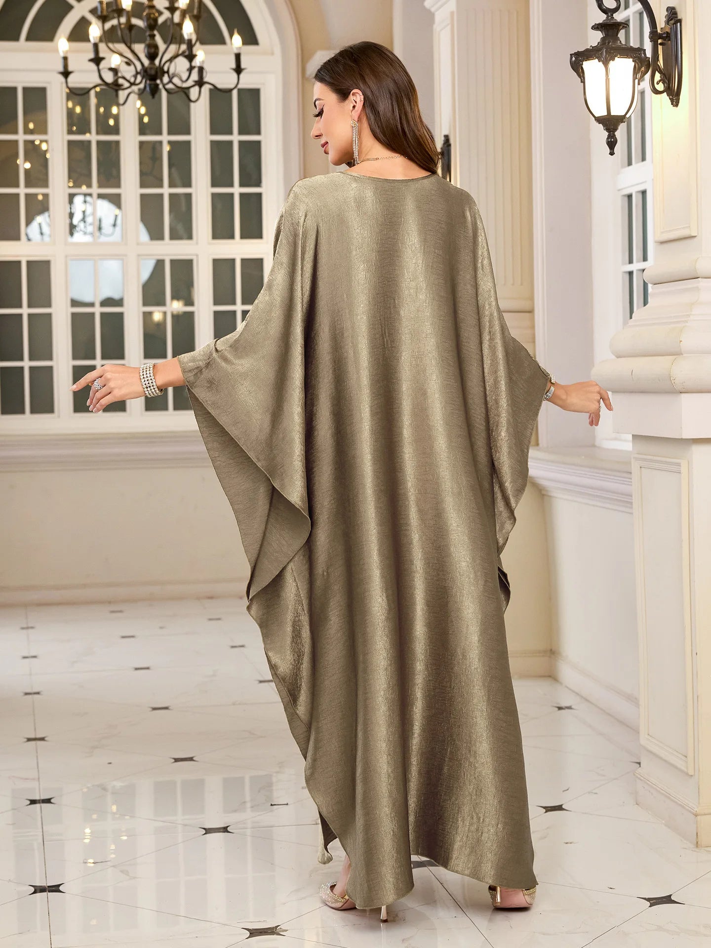 Plus Size Kaftan In Gold