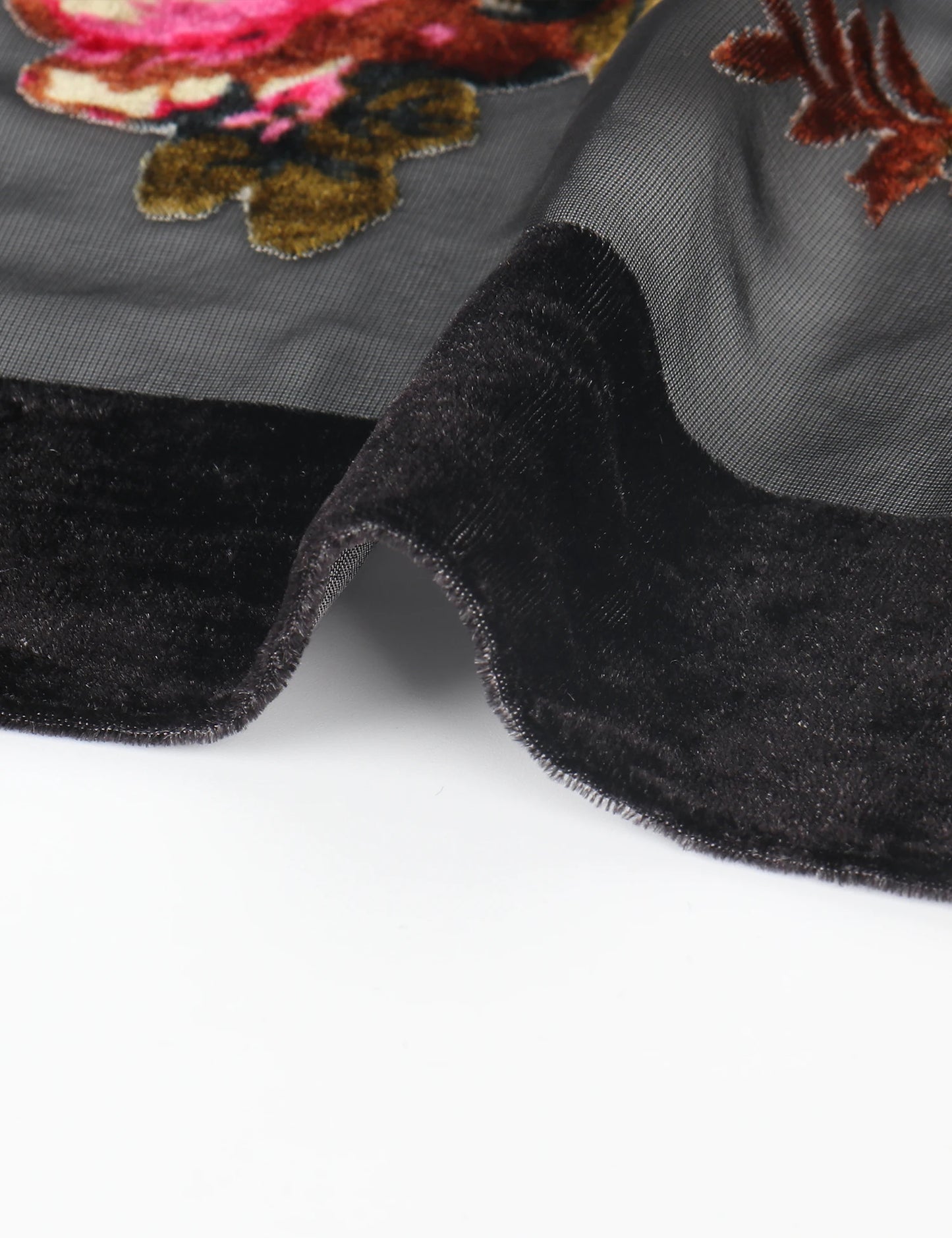 WeHello Bohemian Women's Burnout Velvet Kimono Long Cardigan With Beach Coverup Luxury Holiday Cardigan Shawl Tassel Chiffon