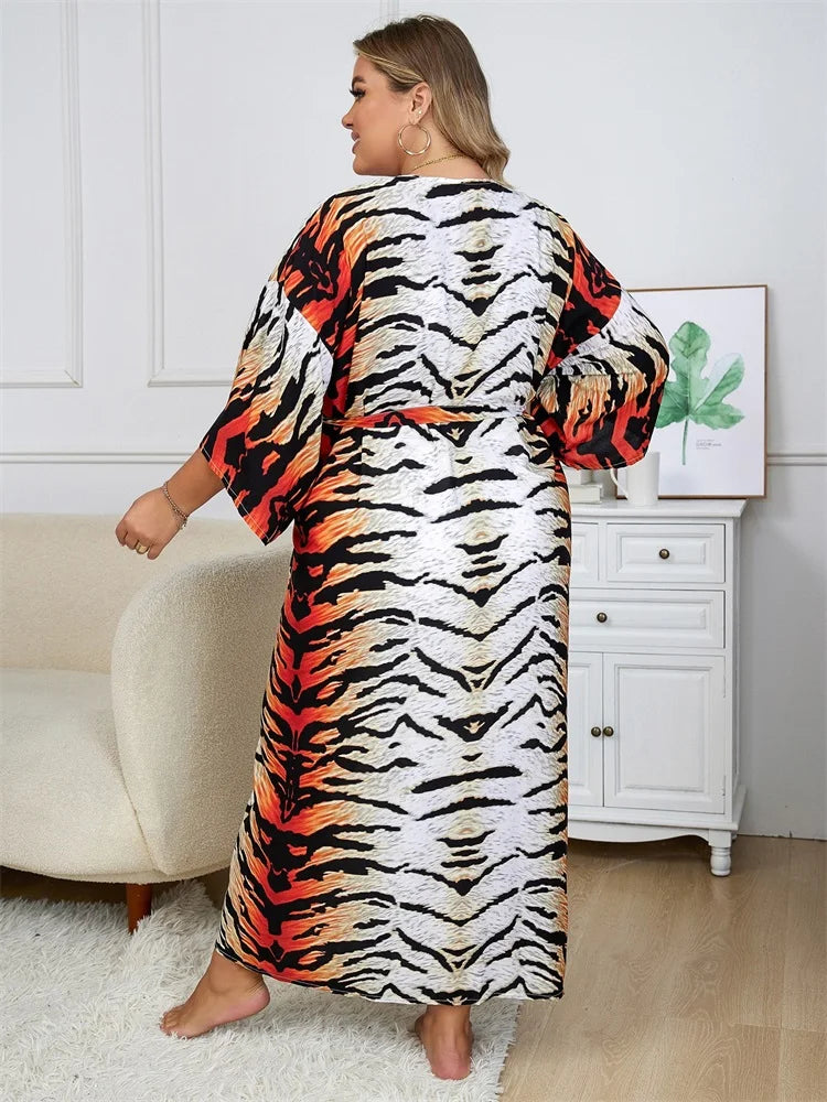 Boho Printed Long Sleeve Kimono