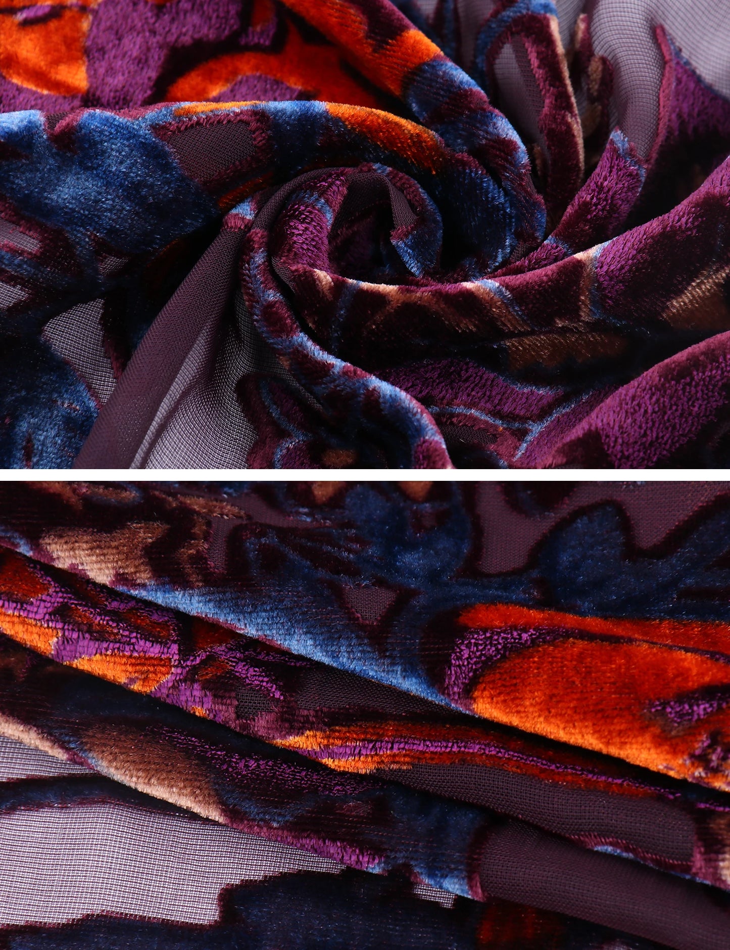 WeHello-Velvet Kimono for Women, Cardigan, Beach Cover Up without Tassel, Vacation Casual Shawl, Dropship, JYPF-34