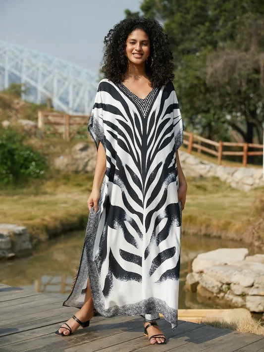 Black Striped Robe