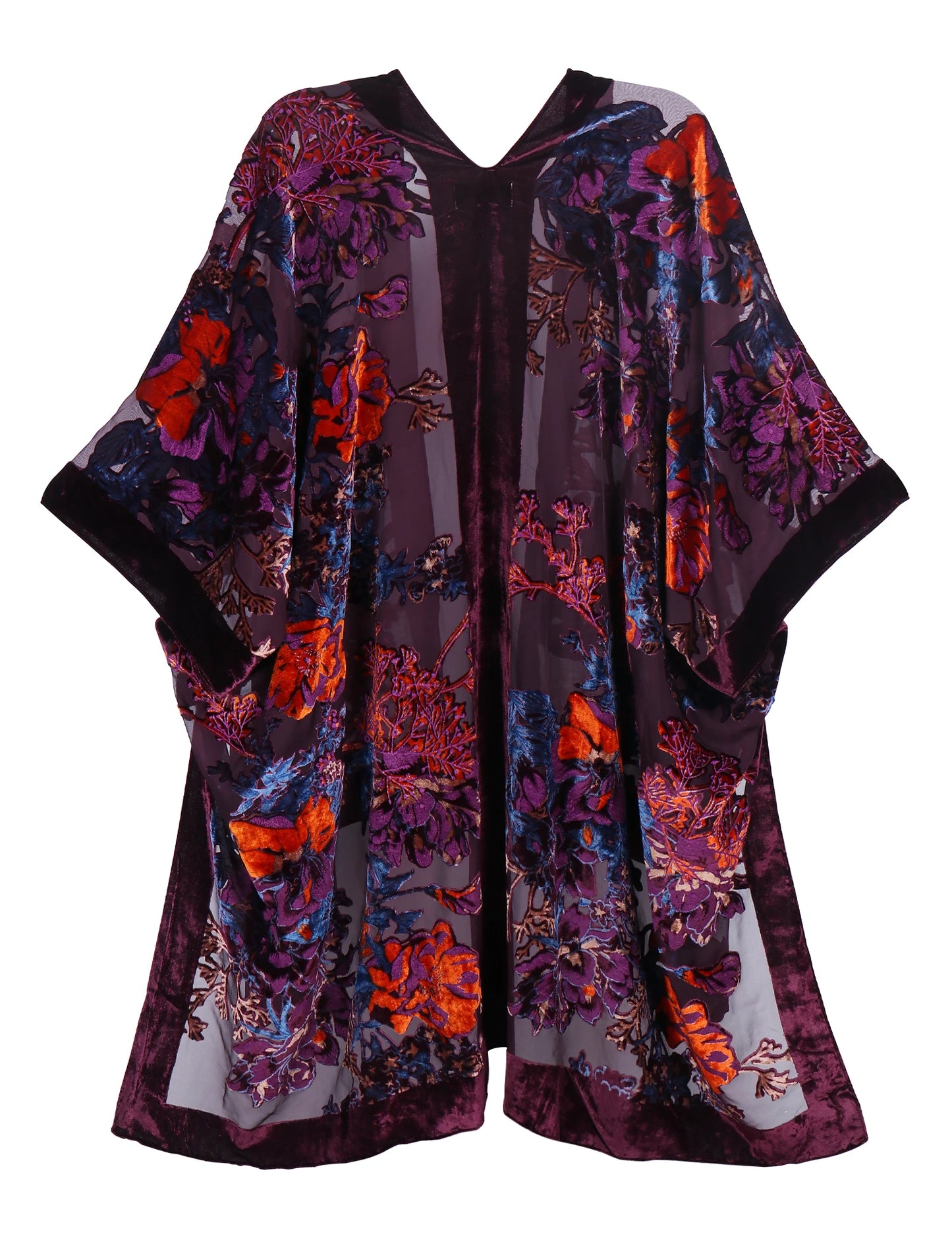WeHello-Velvet Kimono for Women, Cardigan, Beach Cover Up without Tassel, Vacation Casual Shawl, Dropship, JYPF-34