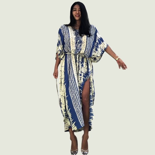 Cotton Snake Patterned Kaftan/Fast Shipping