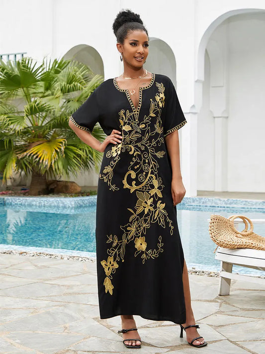 Black Plus Size Kaftan Dress