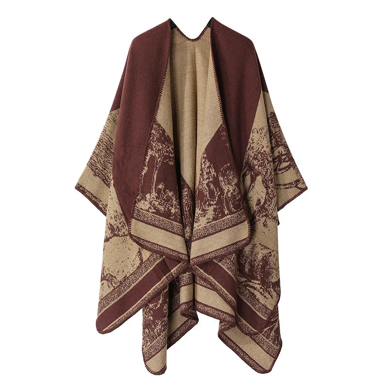 Winter Warm Ponchos Cashmere