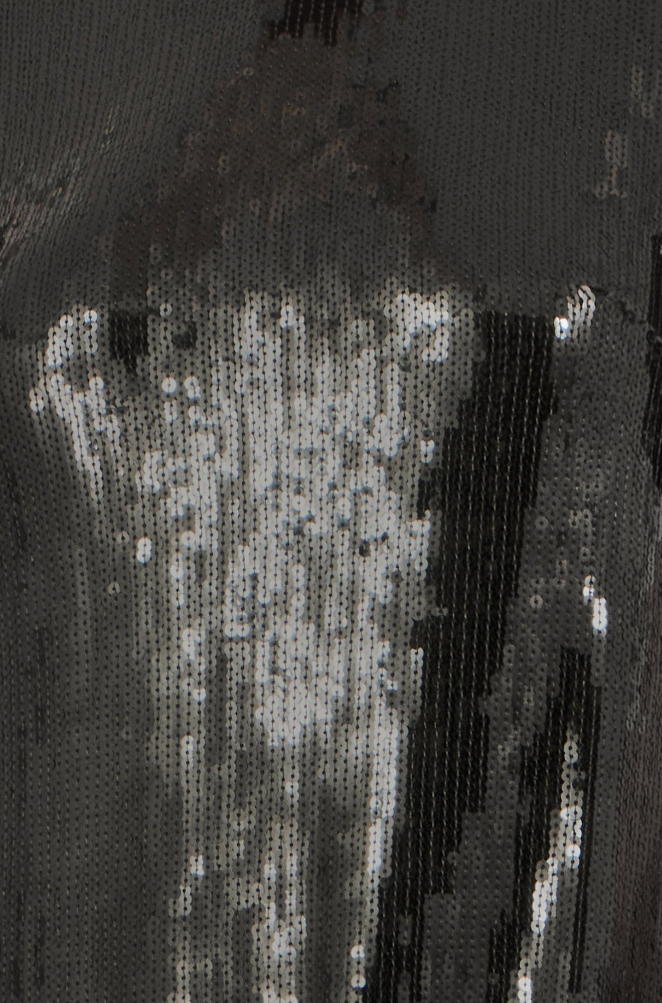 Yumi Black Sequin Tassels Hem Midi Tunic Dress