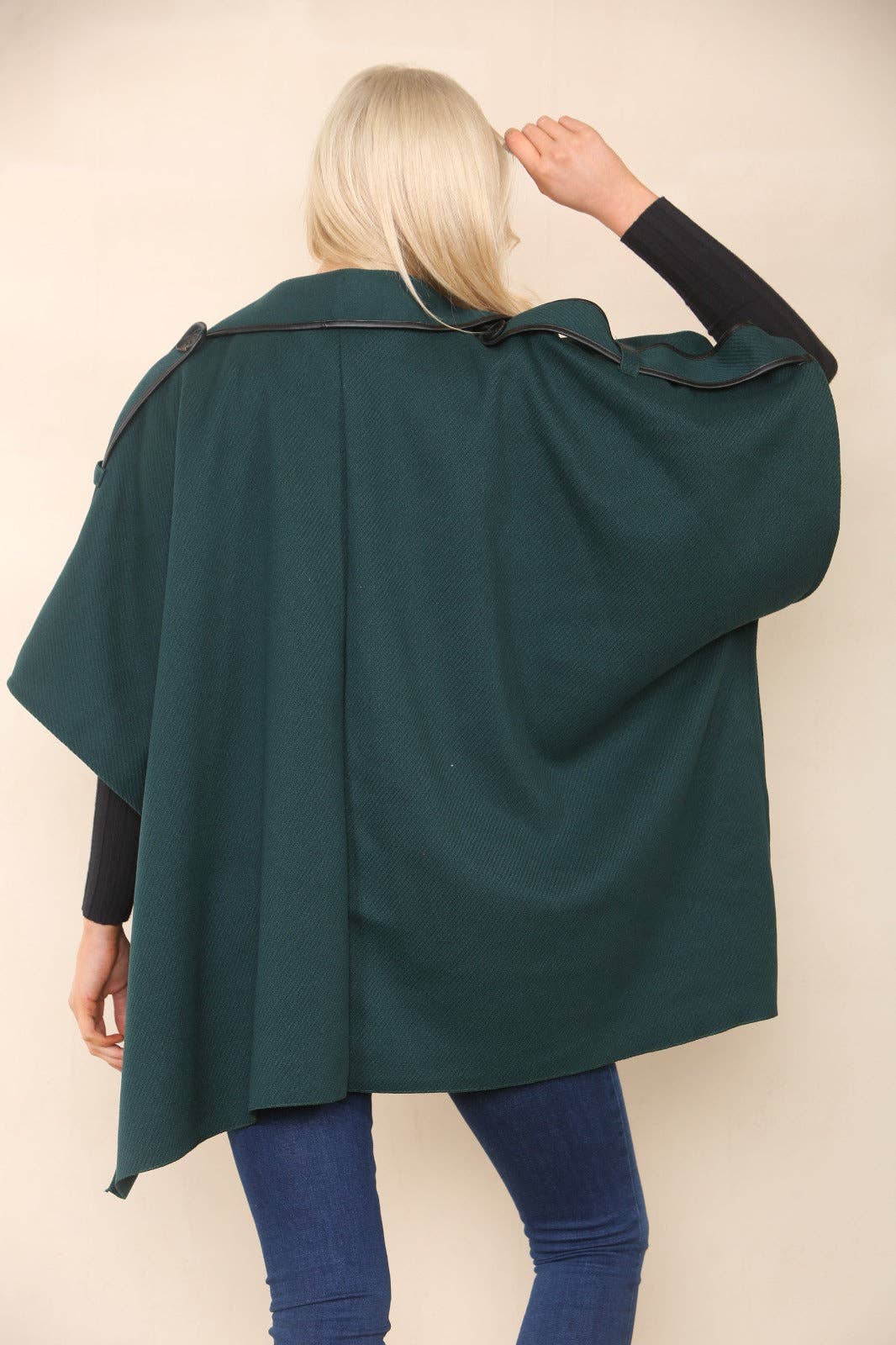 Button Detailed Oversized Jacket Coat