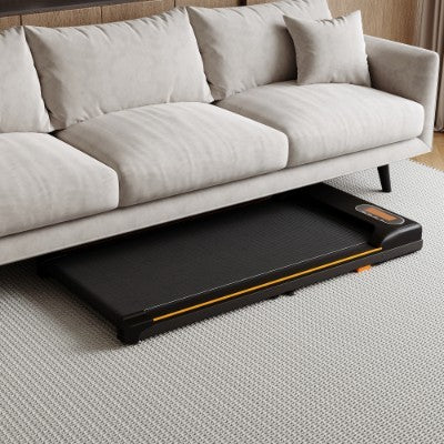 Folding Under Desk Walking Pad Treadmill With Adjustable Incline, 1-6 Km H Low Noise For Home Office, LED Display, Magnetic Remote Control, Transport Wheels Plug, Black.