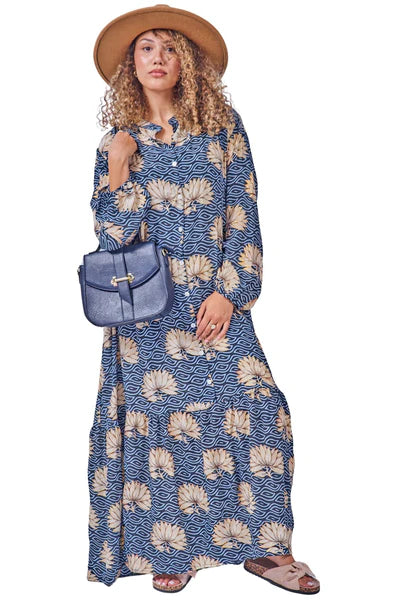 Print One Size Cotton Maxi Dress