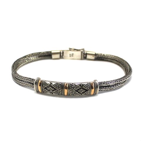 Silver & Gold Bracelet - Unisex Single Chain