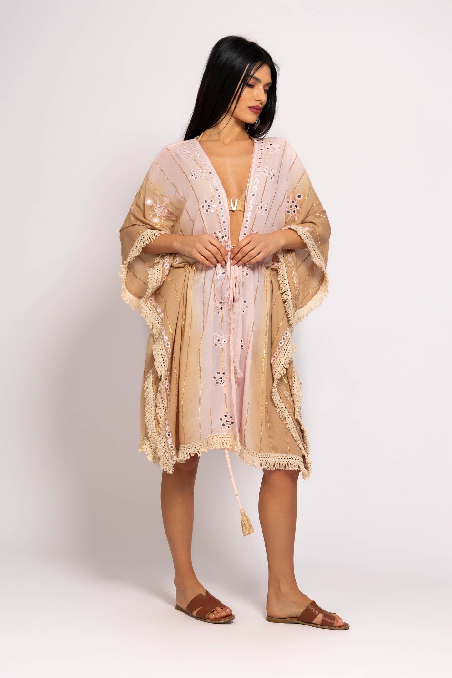 Beautiful Kimono With Shirring Detail