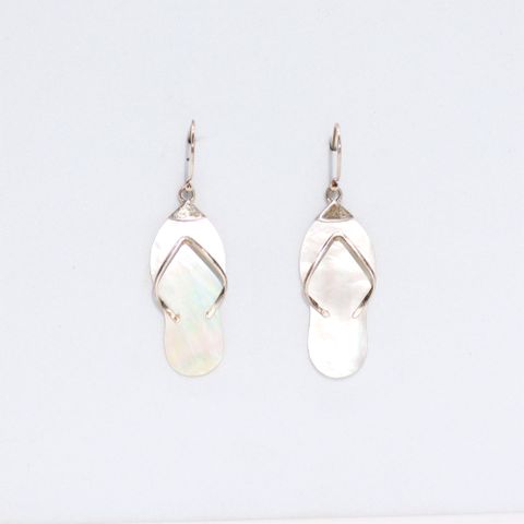 Shell & Silver Earrings - Flip-flops- MOP