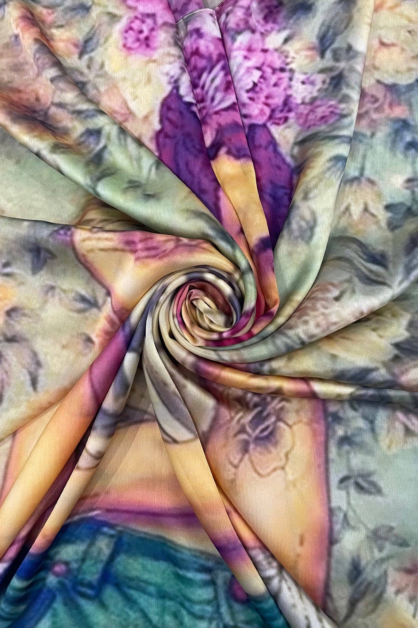 Modern Frida Kahlo Silk Cover Up