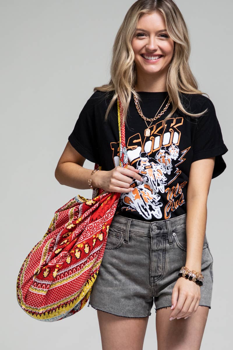 Boho & Ethnic Print Bag: Queen of Fire