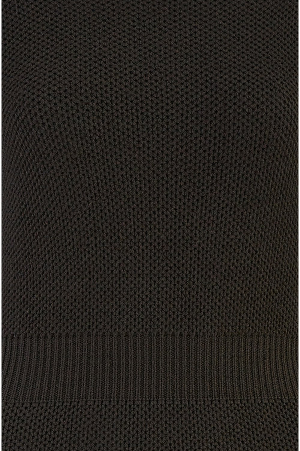 Yumi Black Roll Neck Knitted Dress With Fitted Waist