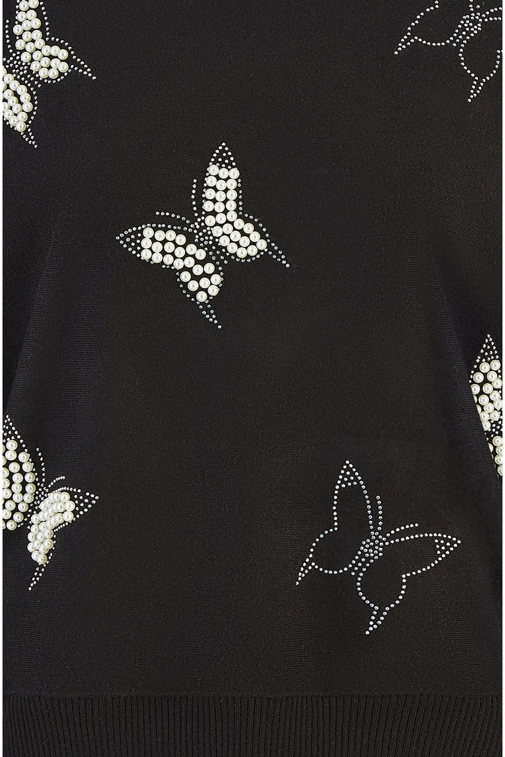 Yumi Black Sequin Butterfly Jumper