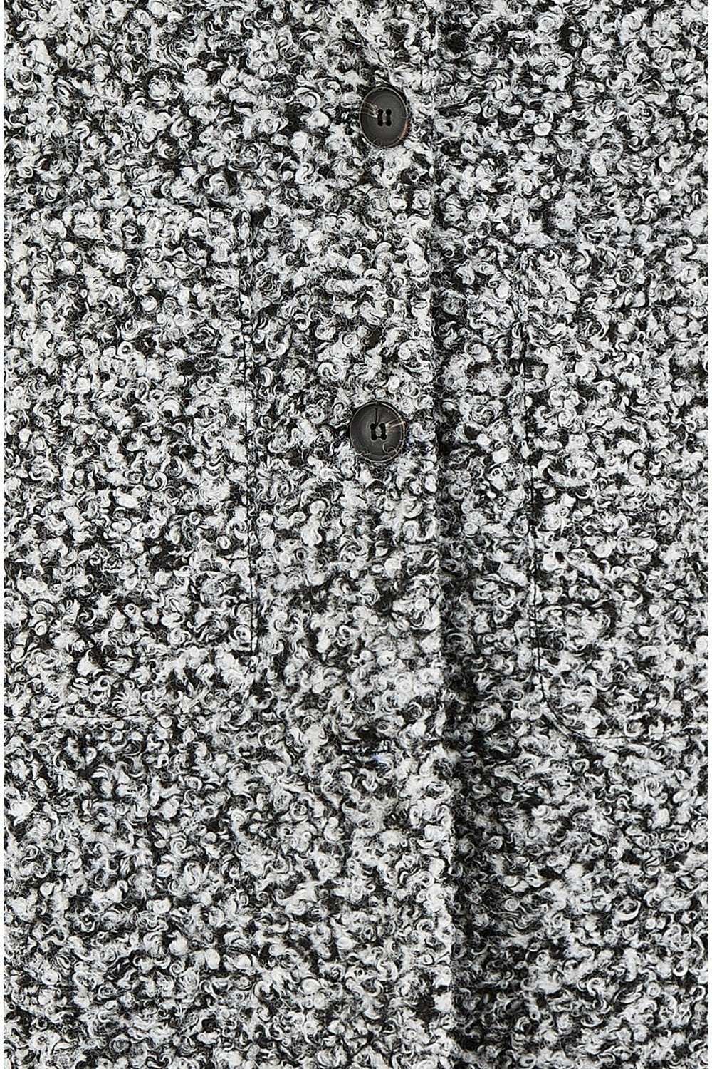 Yumi Grey Boucle Long Line Coat