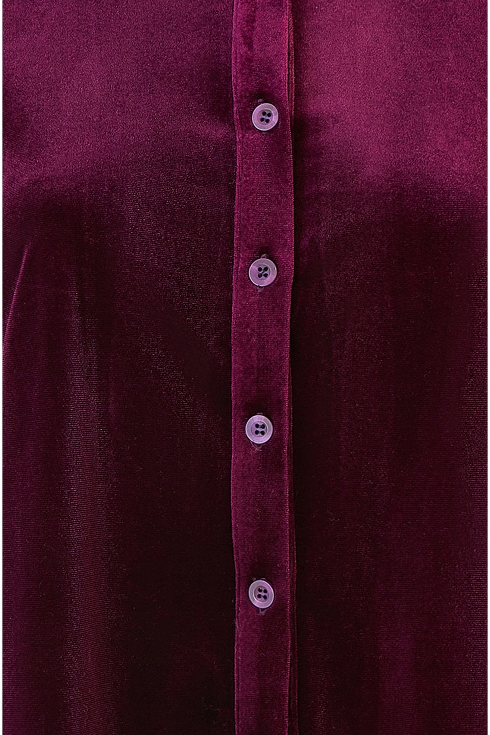 Yumi Plum Velvet Relaxed Fit Shirt