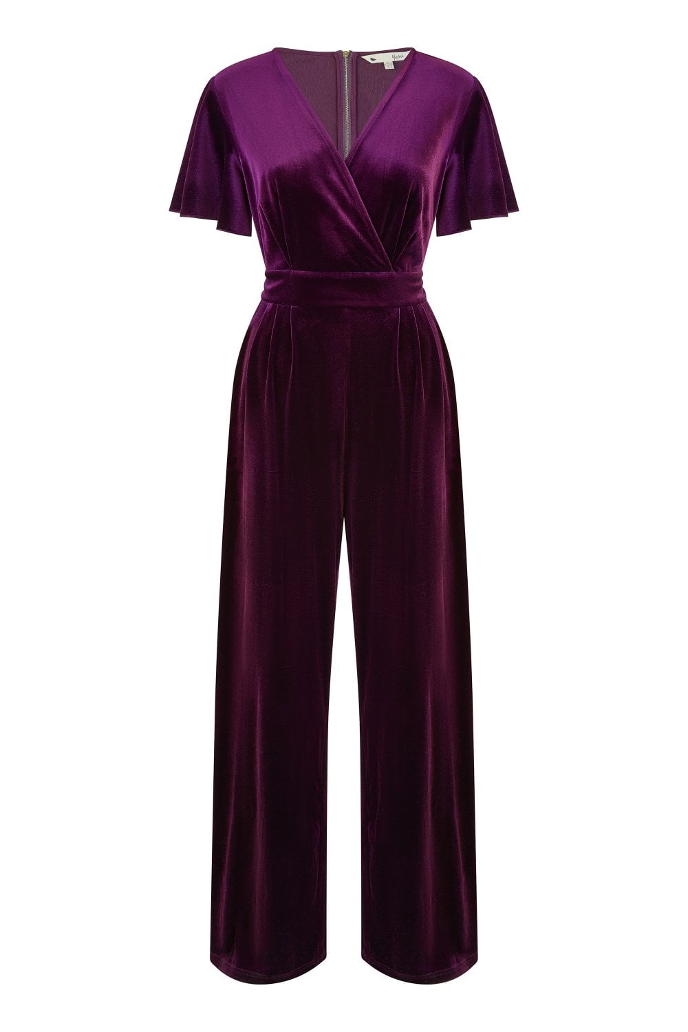 Yumi Purple Jumpsuit With Angel Sleeves