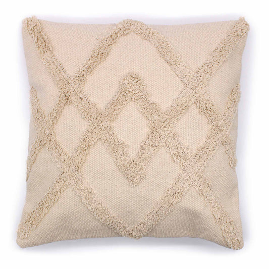 Classic Cushion Cover - Cream Lux Criss-Cross - 45x45cm - Kaftan direct