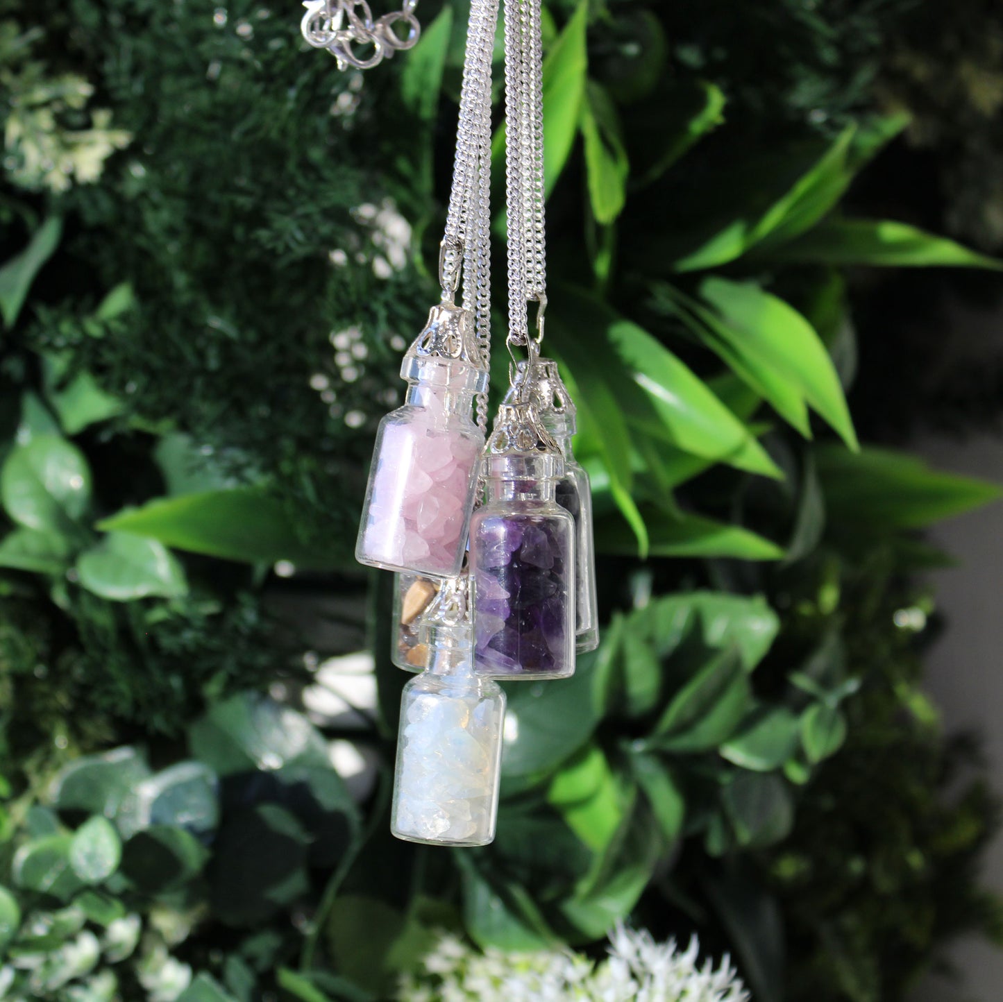 Bottled Gemstones Necklace - Opalite