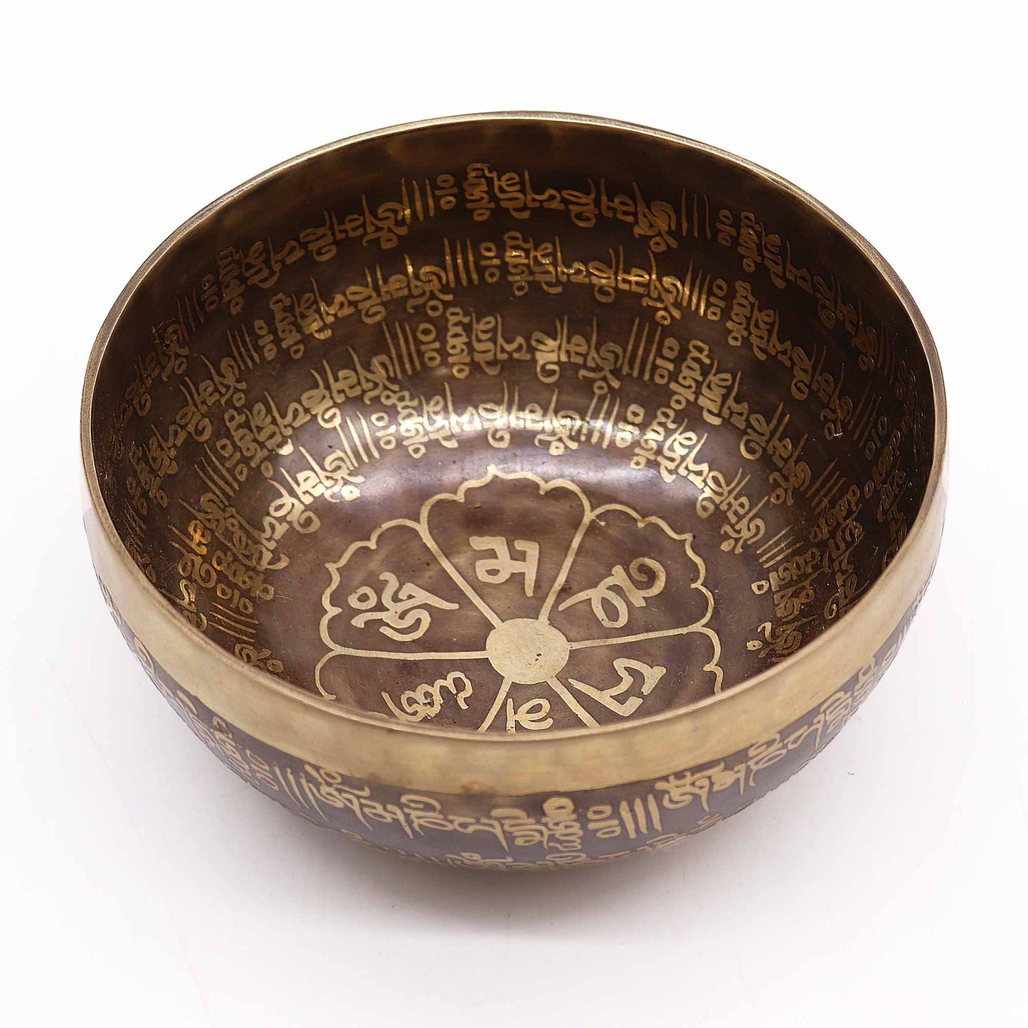Tibetan Healing Engraved Bowl - 16cm - Mantra