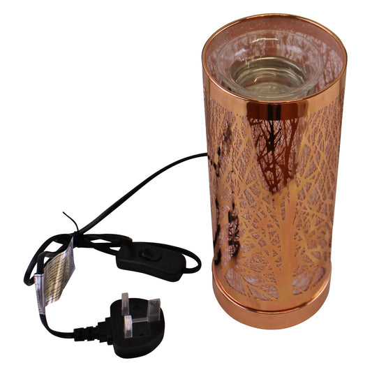 Woodland Design Colour Changing LED Lamp & Aroma Diffuser in Rose Gold - Kaftan direct