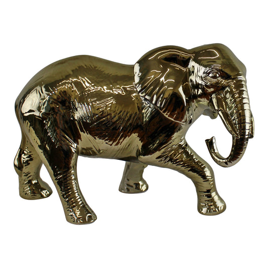 Large Golden Elephant Ornament 34cm