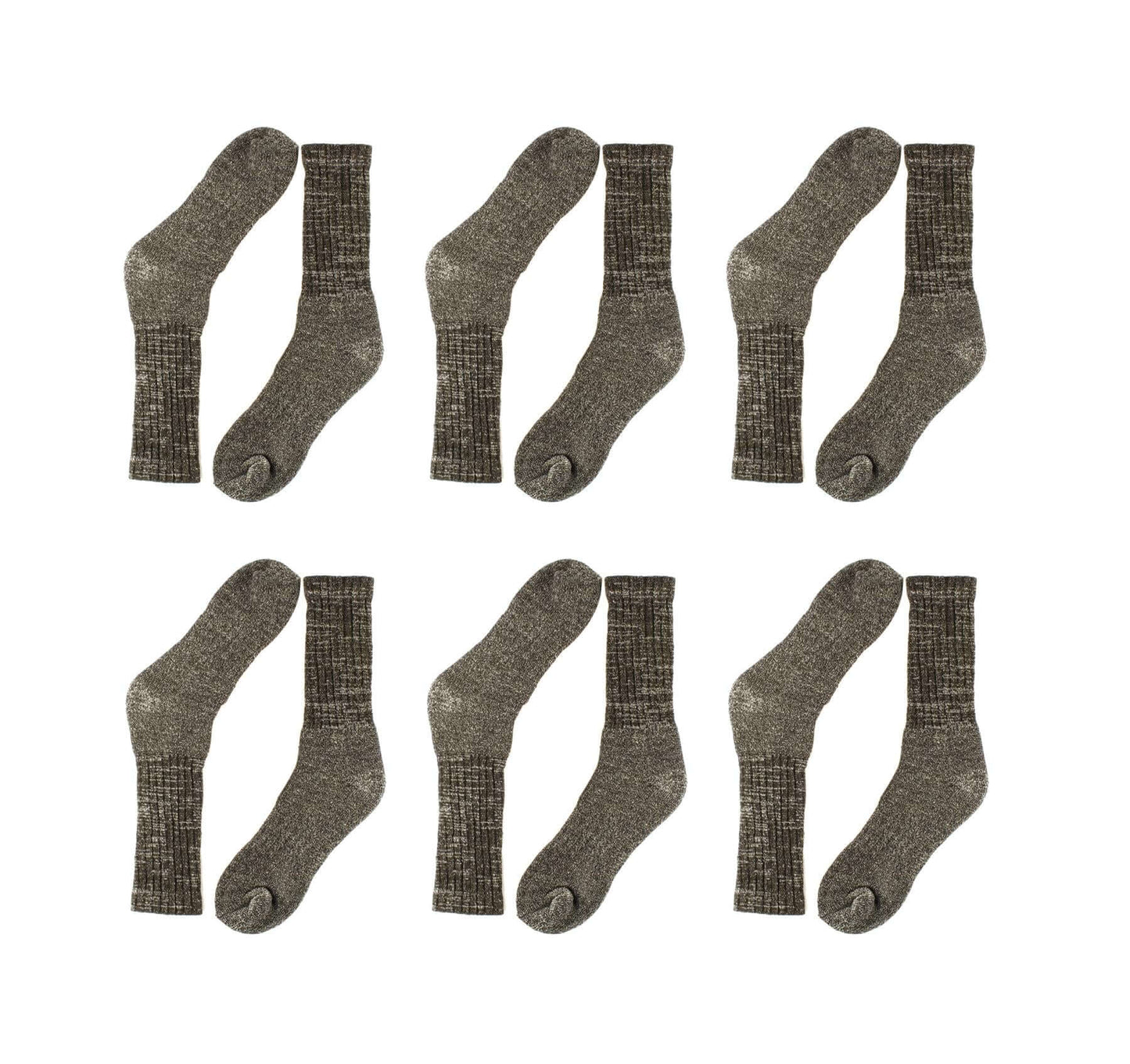 12 Pack Men's Thermal Merino Wool Work Boot Socks Reinforced Heel and Toe Warm Breathable for Hiking Winter Wear Moisture-Wicking Odor-Resistant by Sock Stack