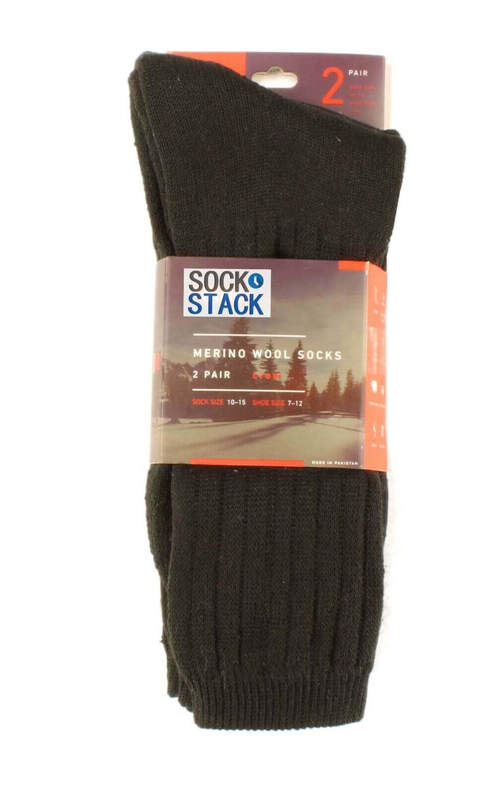 12 Pack Men's Thermal Merino Wool Work Boot Socks Reinforced Heel and Toe Warm Breathable for Hiking Winter Wear Moisture-Wicking Odor-Resistant by Sock Stack