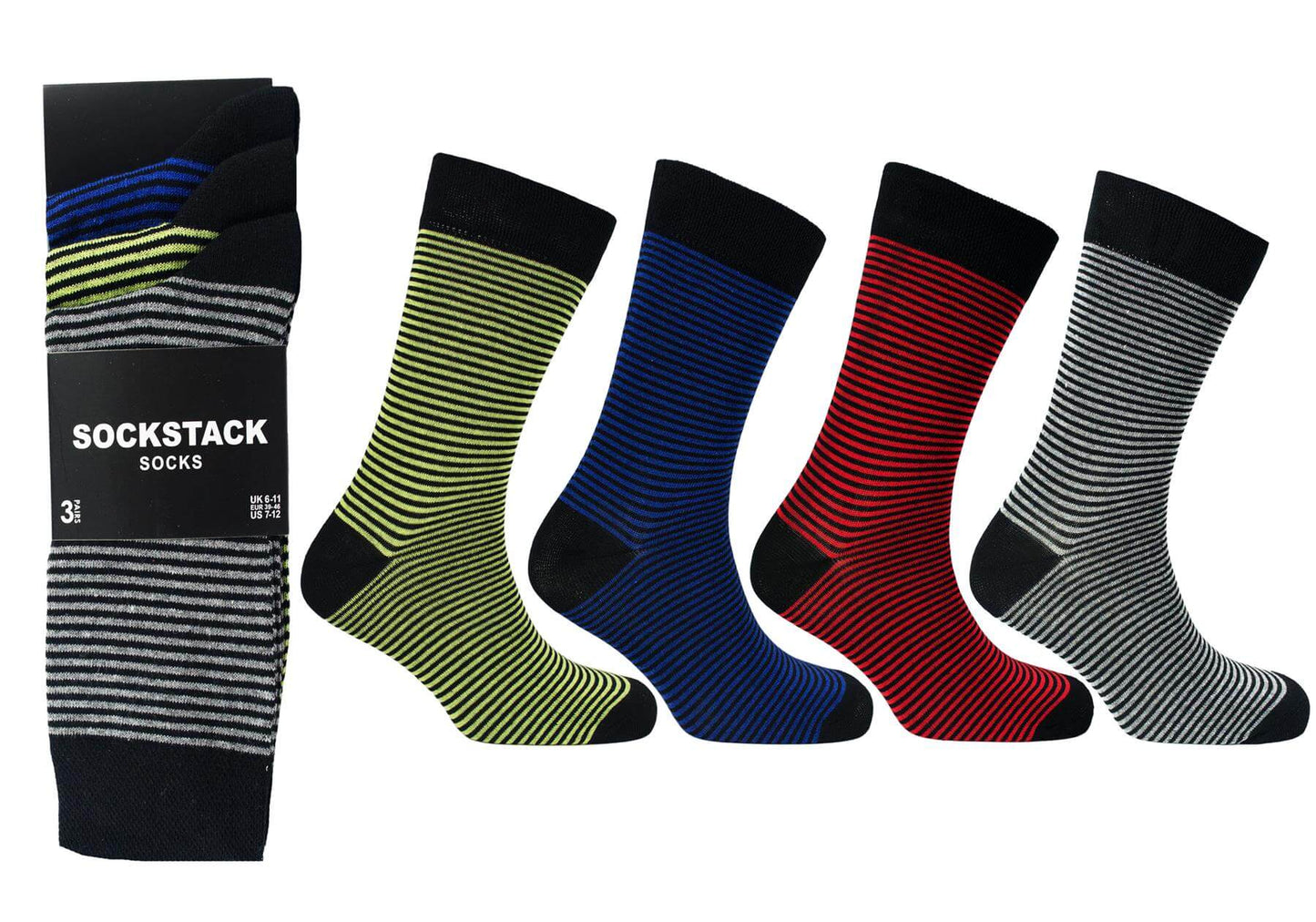 12 Pairs Men's Colourful Heel Toe Black Argyle Diamond Socks Comfort Fit Cotton Rich Durable Work Sock Ultra-Smooth Flat Toe Seam Comfortable School Business Wear UK 6-11 by Sock Stack