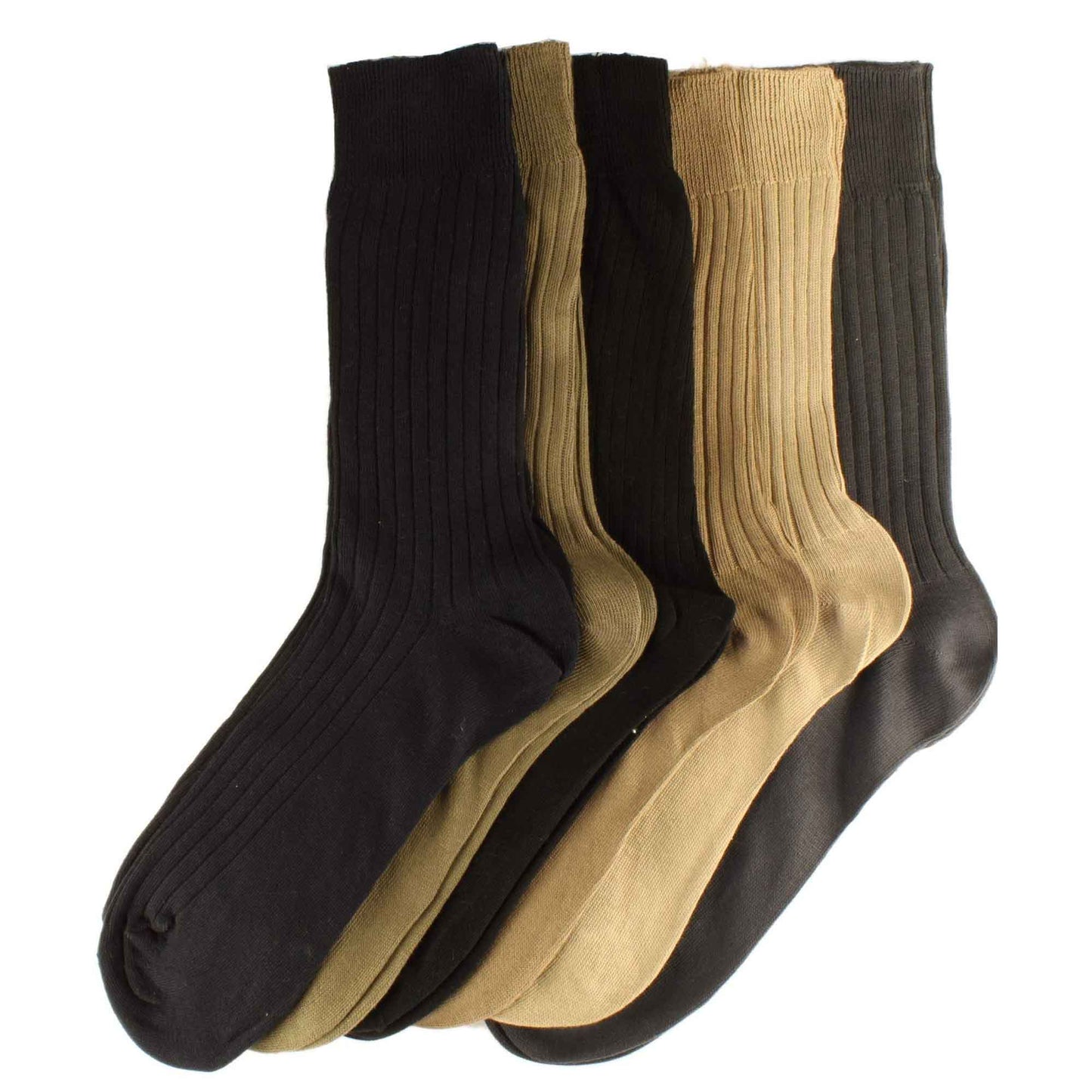 12 Pairs Men's Seamless Toe 100% Cotton Dress Socks Ribbed Moisture-Wicking Antibacterial Breathable Assorted Colours for Formal and Casual Wear by Sock Stack