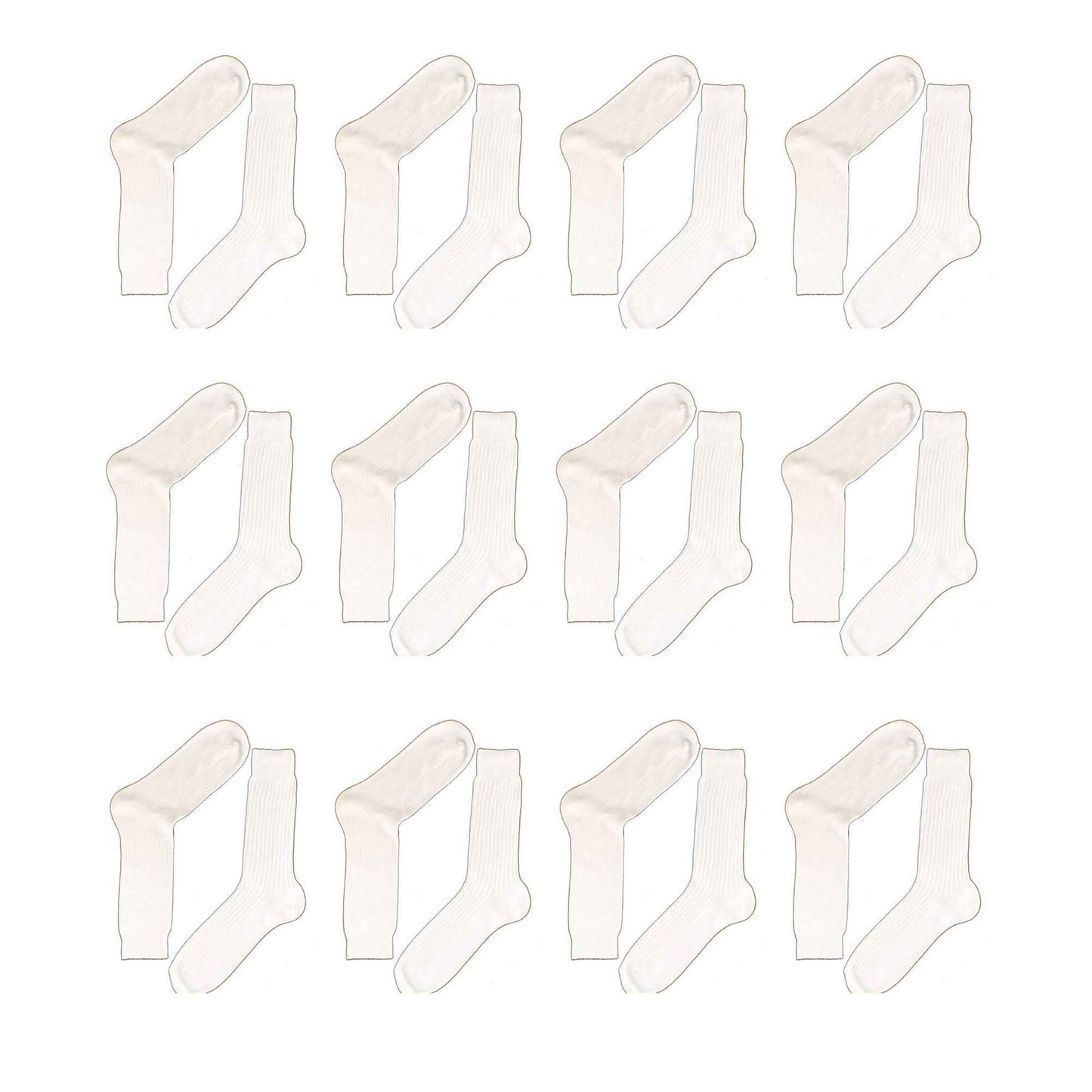 12 Pairs Men's Seamless Toe 100% Cotton Dress Socks Ribbed Moisture-Wicking Antibacterial Breathable Assorted Colours for Formal and Casual Wear by Sock Stack