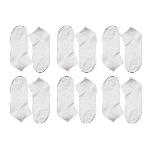 12 Pairs Mens Breathable Sport Trainer Socks with Arch Brace Support and Anti-Crimping Design for Running Gym Workouts Durable Cotton Blend White and Black Sizes UK 6-11 by Sock Stack