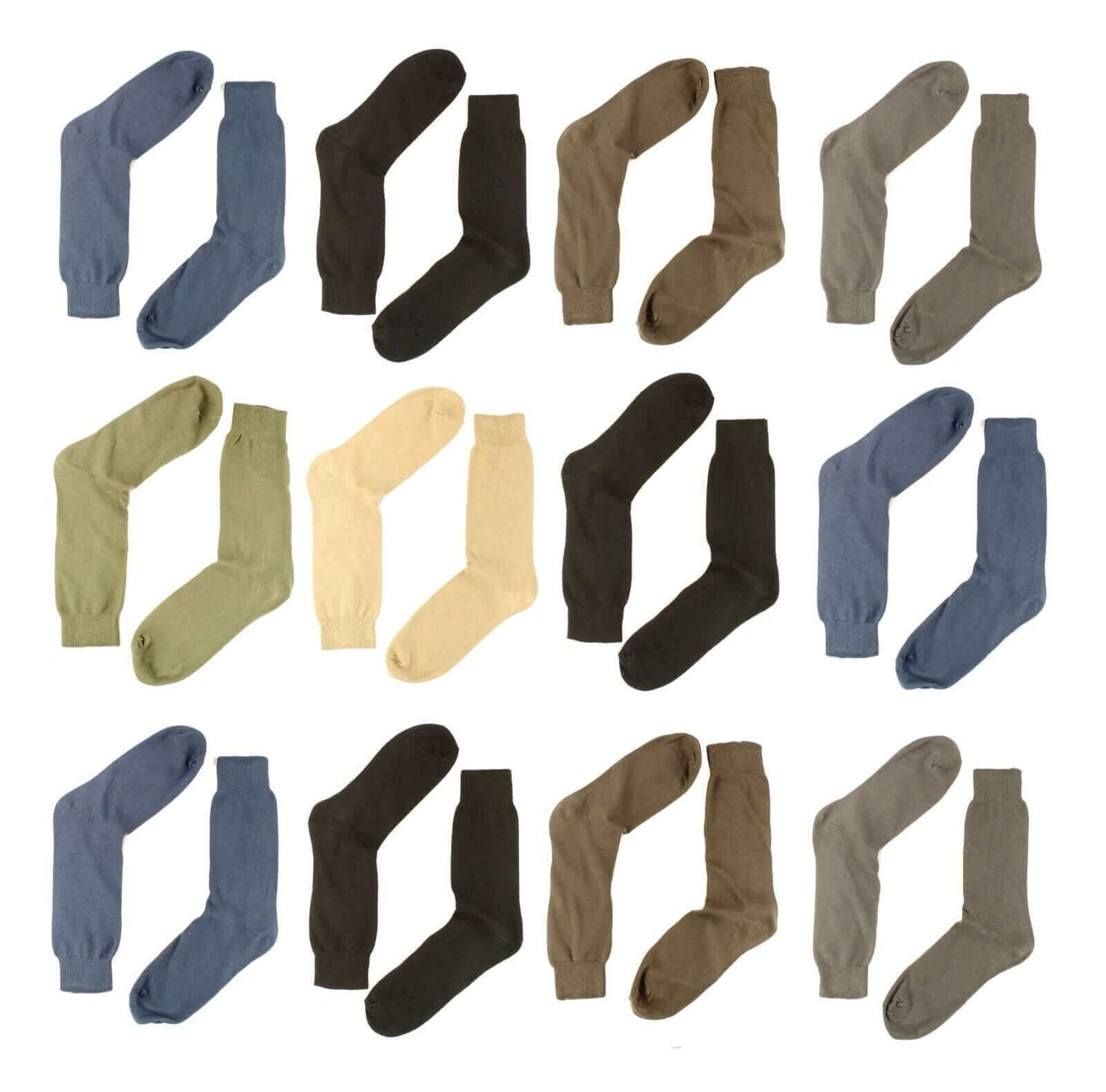 12 Pairs Mens Dress Socks Seam-Free Toe 100% Sustainable Cotton Moisture-Wicking Antibacterial Breathable Elastic Band Ideal for Office Formal Wear UK 6-11 EU 39-45 by Sock Stack