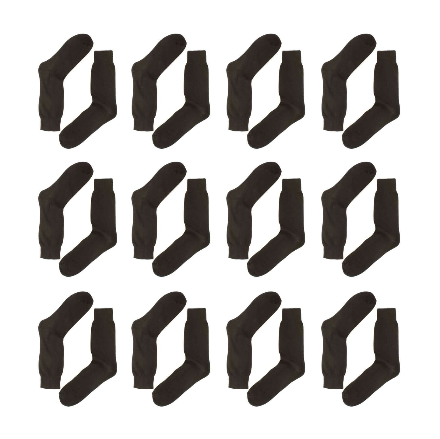 12 Pairs Mens Dress Socks Seam-Free Toe 100% Sustainable Cotton Moisture-Wicking Antibacterial Breathable Elastic Band Ideal for Office Formal Wear UK 6-11 EU 39-45 by Sock Stack