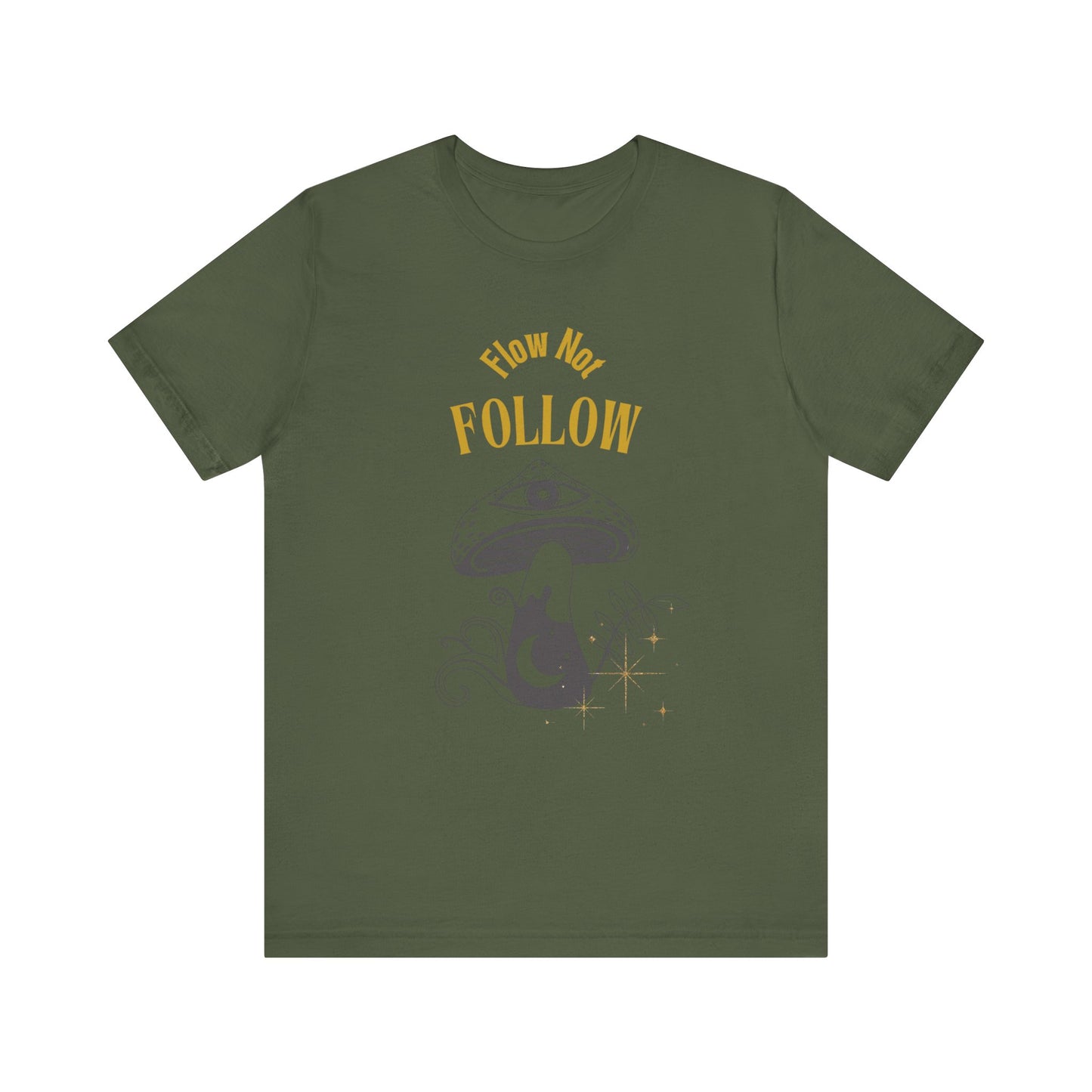 Whimsical Mushroom Tee - How Not Follow, Boho Shirt, Unisex T-shirt, Nature Lover Gift, Fall Fashion