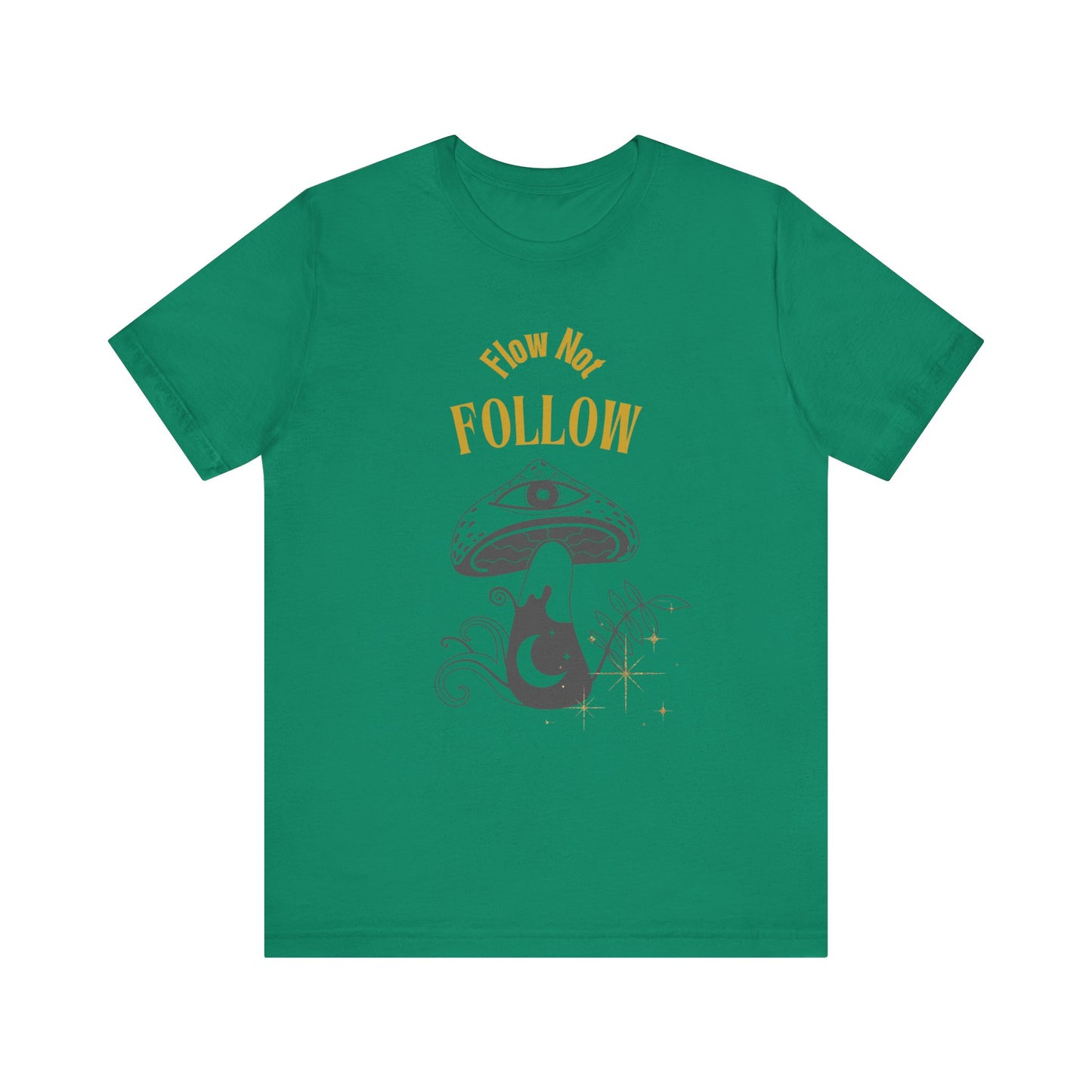 Whimsical Mushroom Tee - How Not Follow, Boho Shirt, Unisex T-shirt, Nature Lover Gift, Fall Fashion