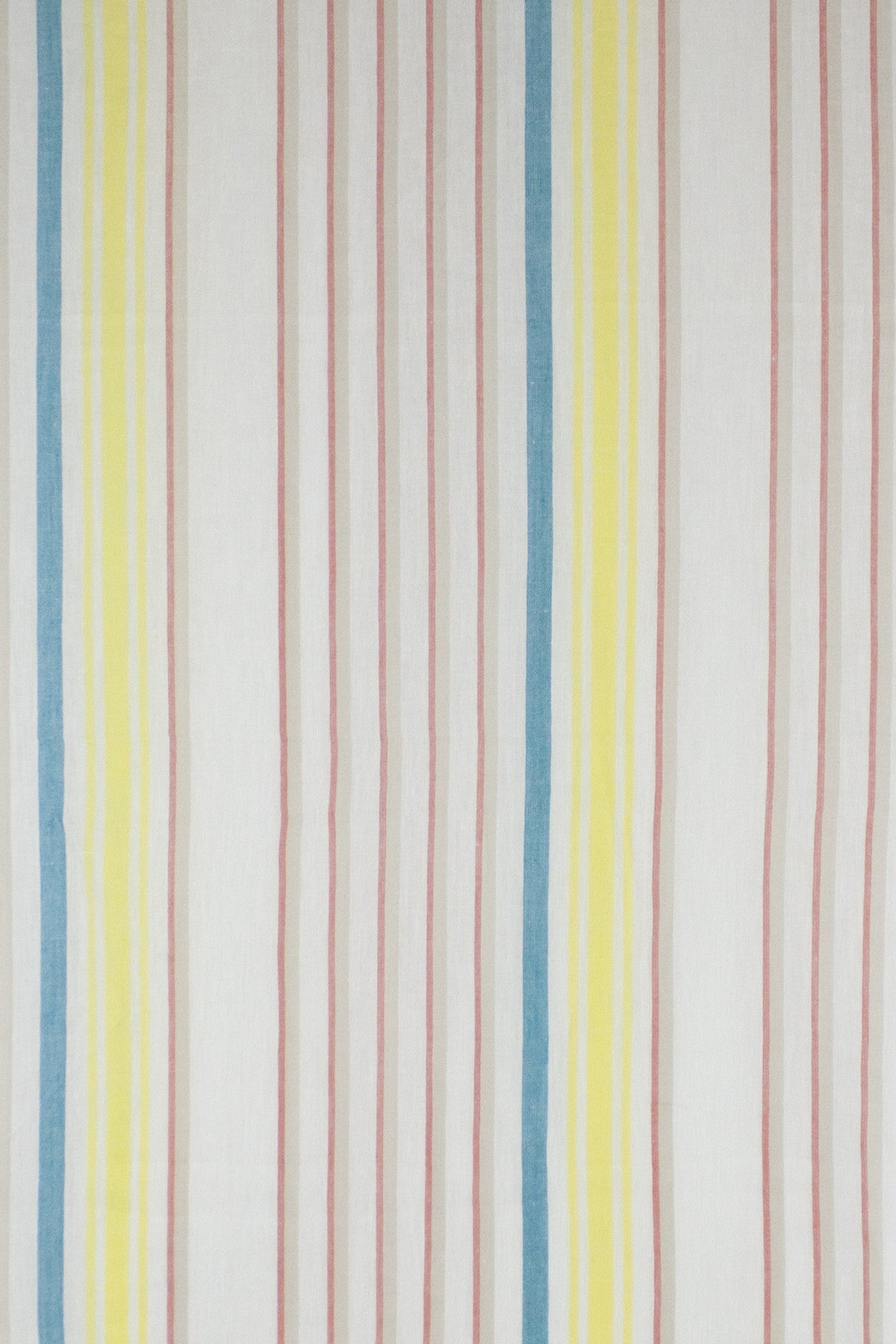 Modern Stripes Cotton Scarf - Crimson Teal Yellow