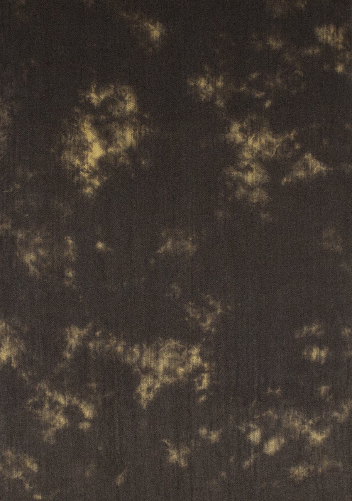 Tie-Dye Print Herringbone Weave Cotton Scarf -  Brown Yellow